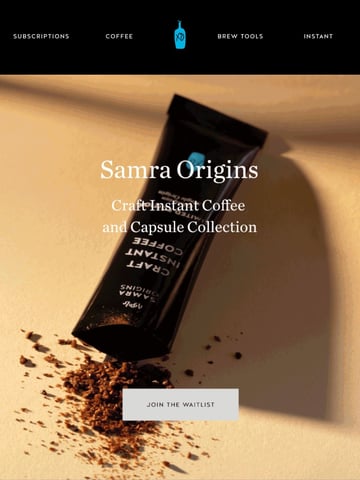 Blue Bottle Coffee Email Design Thumbnail Preview