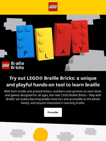 LEGO® News Email Design Thumbnail Preview