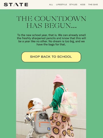 STATE Bags Email Design Thumbnail Preview