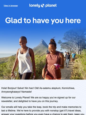 Lonely Planet Email Design Thumbnail Preview