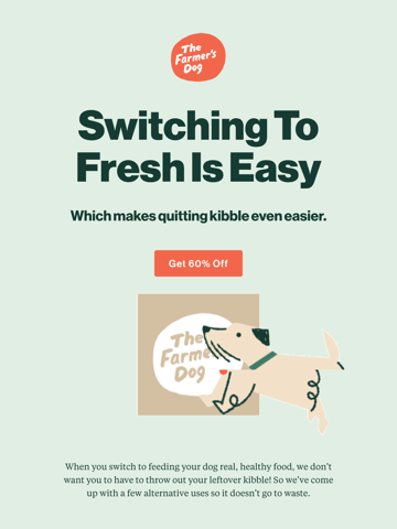 The Farmer’s Dog Email Design Thumbnail Preview