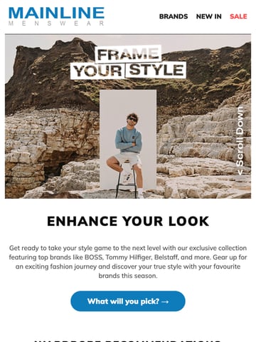 Interactive Email from Mainline Menswear Thumbnail Preview