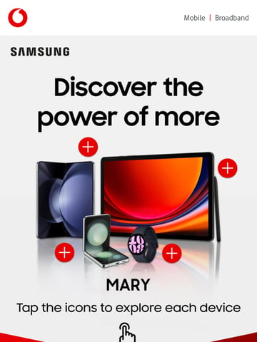Interactive Email from Vodafone Thumbnail Preview