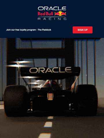 Oracle Red Bull Racing Email Design Thumbnail Preview