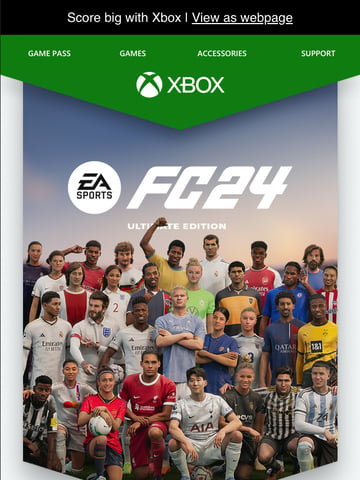 Xbox Email Design Thumbnail Preview