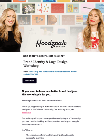 Dribbble Email Design Thumbnail Preview