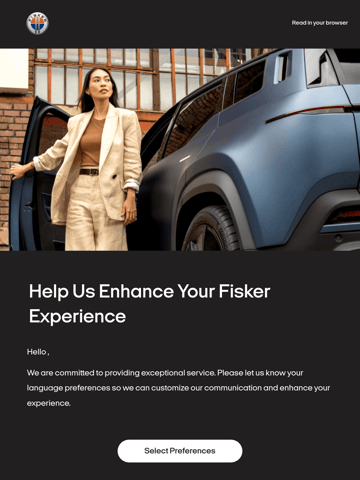 Fisker Inc Email Design Thumbnail Preview