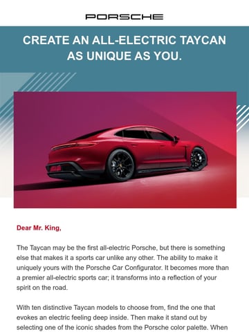 Porsche Email Design Thumbnail Preview