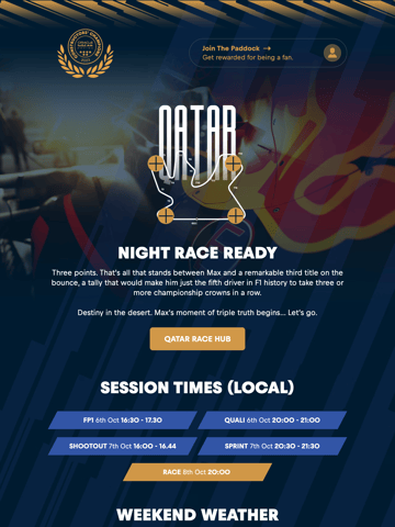 Oracle Red Bull Racing Email Design Thumbnail Preview