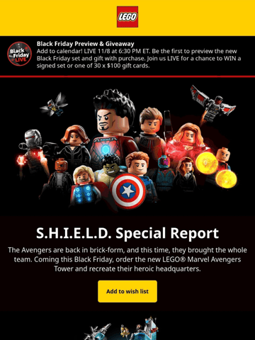LEGO® News Email Design Thumbnail Preview