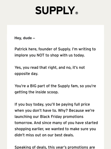 Supply Email Design Thumbnail Preview