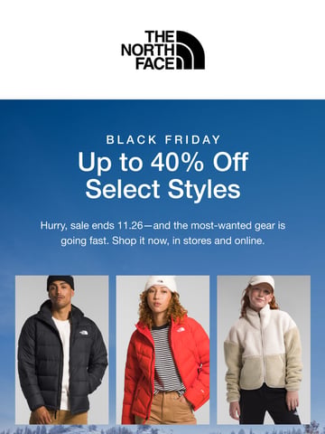 The North Face Email Design Thumbnail Preview