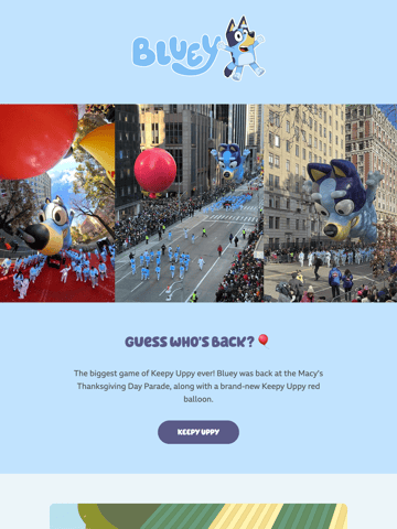 Bluey Email Design Thumbnail Preview