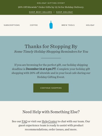 Blue Bottle Coffee Email Design Thumbnail Preview