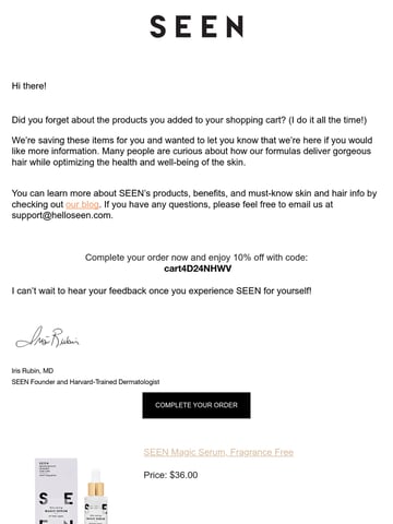 SEEN Email Design Thumbnail Preview