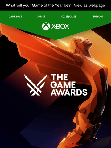 Xbox Email Design Thumbnail Preview