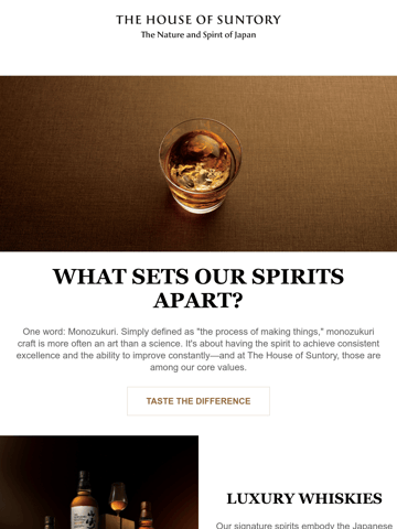 House of Suntory Email Design Thumbnail Preview
