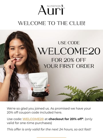 Auri Nutrition Email Design Thumbnail Preview