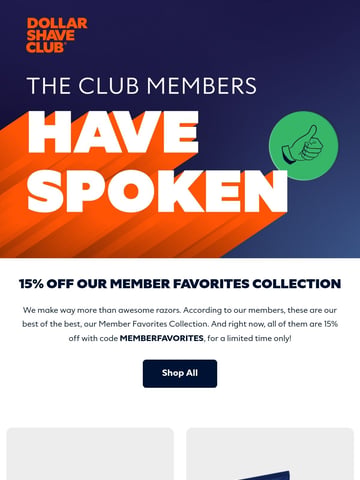 Dollar Shave Club Email Design Thumbnail Preview