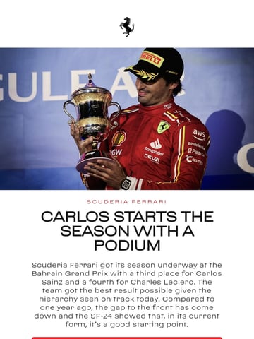 Ferrari.com Email Design Thumbnail Preview