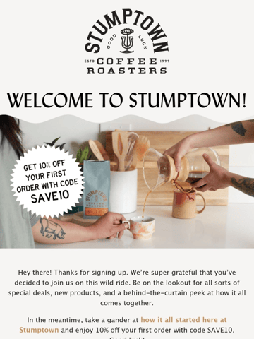 Stumptown Coffee Roasters Email Design Thumbnail Preview