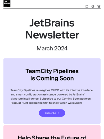The JetBrains team Email Design Thumbnail Preview