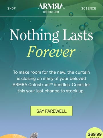 ARMRA Colostrum Email Design Thumbnail Preview