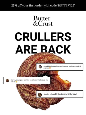 Butter & Crust Email Design Thumbnail Preview