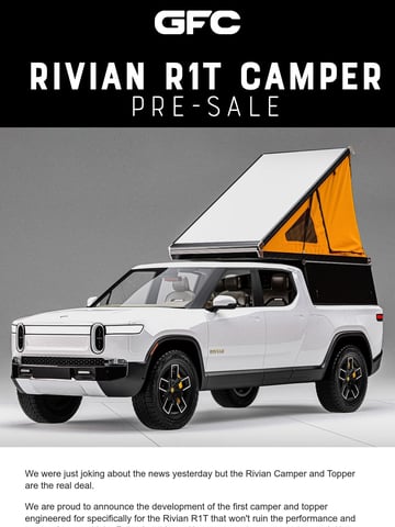 Go Fast Campers Email Design Thumbnail Preview