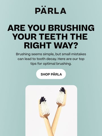 PÄRLA Toothpaste Tabs Email Design Thumbnail Preview
