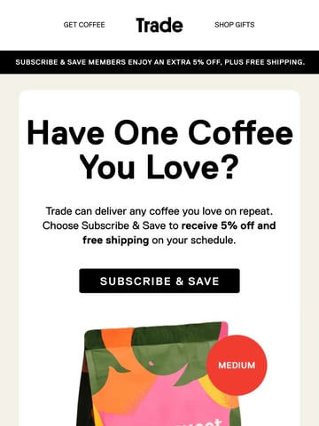 Trade Coffee Email Design Thumbnail Preview