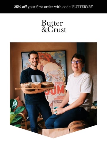 Butter & Crust Email Design Thumbnail Preview
