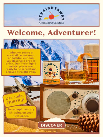 Straightaway Cocktails Email Design Thumbnail Preview