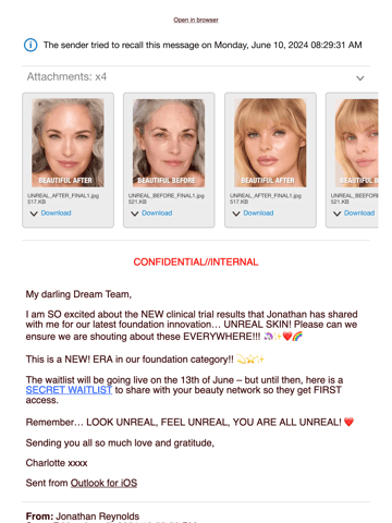 Charlotte Tilbury Email Design Thumbnail Preview