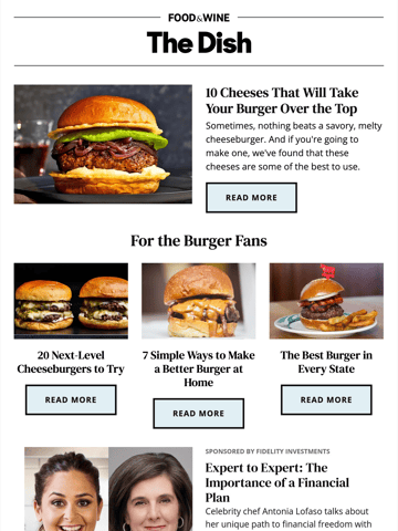 The Dish from Food & Wine Email Design Thumbnail Preview