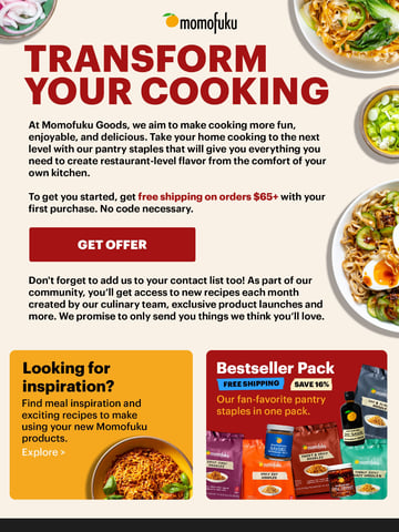 Momofuku Email Design Thumbnail Preview