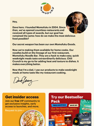 Momofuku Email Design Thumbnail Preview