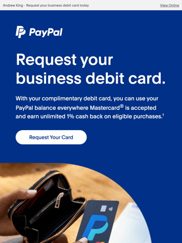 PayPal Email Design Thumbnail Preview