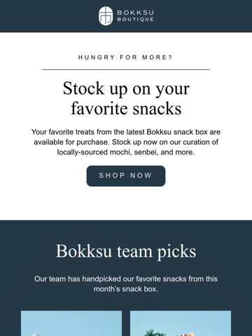 Bokksu Boutique Email Design Thumbnail Preview
