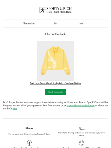Sporty & Rich Email Design Thumbnail Preview