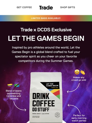 Trade Coffee Email Design Thumbnail Preview