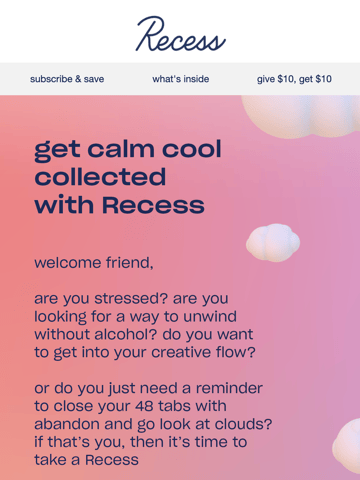 Recess Welcome Email Thumbnail Preview