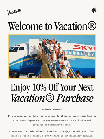 Vaction Welcome Email Thumbnail Preview