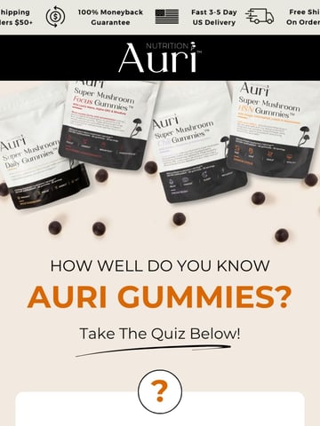 Auri Nutrition Email Design Thumbnail Preview
