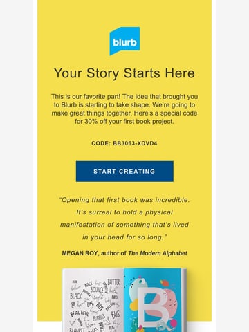 Blurb Email Design Thumbnail Preview