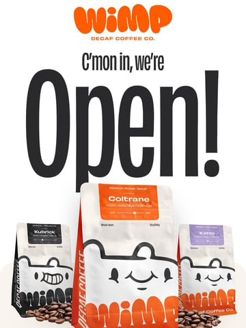 Wimp Decaf Coffee Company Email Design Thumbnail Preview