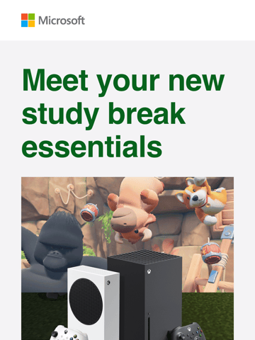 The Microsoft Store Email Design for Xbox Thumbnail Preview