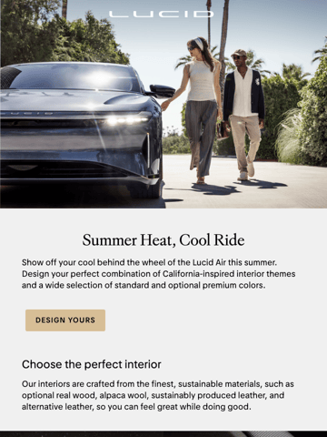 Lucid Motors Email Design Thumbnail Preview