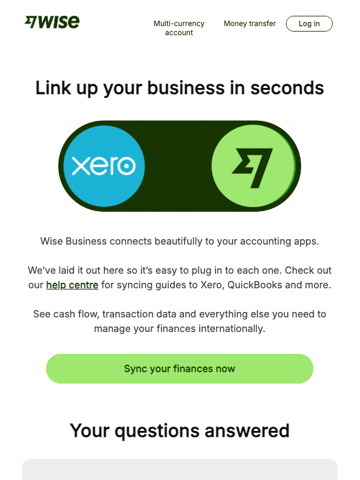 Wise Email Design Thumbnail Preview