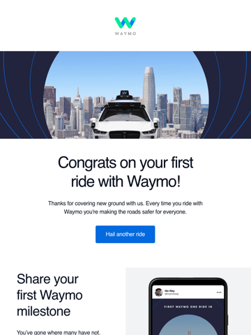 Waymo Team Email Design Thumbnail Preview
